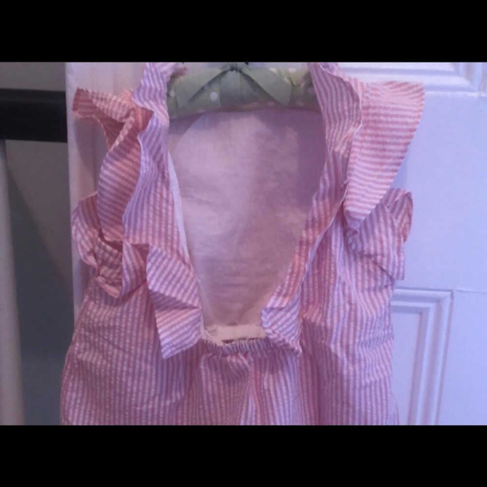 NWT Crewcuts Size 10 Pink & White Seersucker Shirt